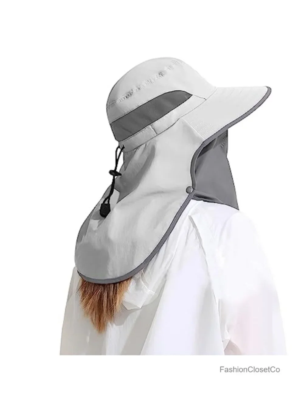UPF 50+ Sun Hat with Detachable Neck Flap for Fishing Hiking
